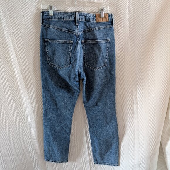 H&M & Denim Vintage Slim High Waist Jeans Medium Blue Wash Size 8 Casual - Picture 2 of 10